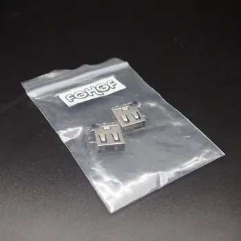 100gab AF USB Ligzda Ligzda Pusē Ievietota Īsa Veida Melnā Līme Bez malas