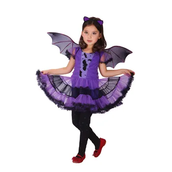 Halloween Cosplay Kostīms Bērniem Bat Princese Bērniem, Multiplikācijas filmu Cosplay Apģērba Partiju Patīk Dzīvot Cosplay 18