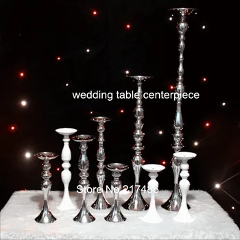 Garš un liels posmā kāzu dekorēšana, ziedu statīvs metāla Galda elements