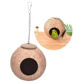 Kokosriekstu Čaulas Putnu Ligzdu Papagailis Piegādes Dabas Vides Aizsardzība, Tīrīšana Un Ērti Putnu Ligzdu