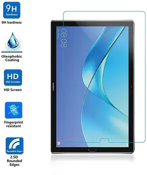 Par Huawei MediaPad M5 M6 10.8 collu - 9H Premium Tablete Skaidrs, Rūdīts Stikls Ekrāna Aizsargs Filmu Aizsargs Vāciņu