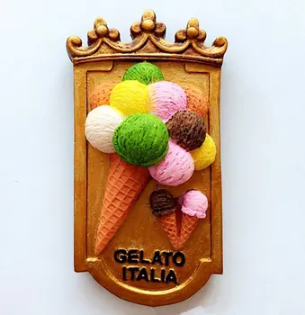 Roku darbs, Lakots Itālija saldējums 3D Sveķu, Ledusskapis Magnēti Ceļojumu Suvenīri Ledusskapis Magnētiskās Uzlīmes, Mājas Apdare