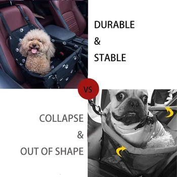 Suns ar Automašīnu Seat Portable Pet Suns Pastiprinātājs, Auto Sēdeklis ar Clip-On Drošības Siksna Suņiem Segu Kucēns Pārvadātājiem Soma Maziem, Vidējiem Mājdzīvnieki
