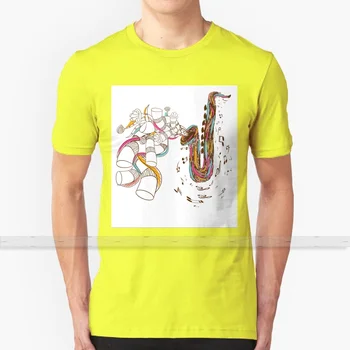 Džeza Saksofonu doodle art Dizains Custom Print Vīriešiem Sieviešu Kokvilnas Jaunu Atdzist Tee T krekls, Liela Izmēra 6xl džeza mūzika mūzikas