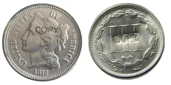 Amerikas Savienotās Valstis 1872 Trīs Procentiem Niķeļa Monētu Kopijas