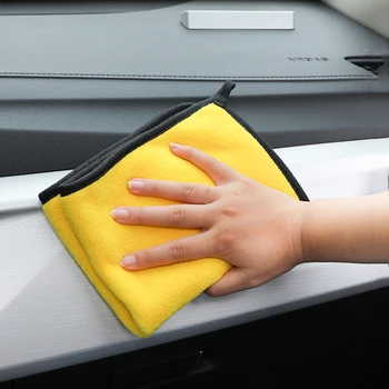 Jauns 30x60 CM microfiber sausā dzeltena tīrīšanas dvieļu sīki auto daļas produktiem, kas piemērotas dažādiem auto modeļiem, labas dāvanas