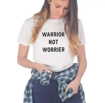 Karavīrs Nav Worrier Sieviešu t Gadījuma Kokvilnas Hipster Smieklīgi t-krekls Dāma Yong Meitene Top Tee Piliens Kuģa ZY-126