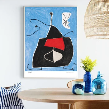 André Breton & Joan Miró Abstraktās Glezniecības Mākslas Izdrukas Spāņu Sirreālists Izstāde Audekla Plakāta Galerija Sienas Mākslas Dekori