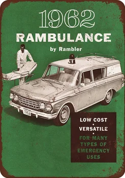 1962 Rambler Neatliekamās Medicīniskās Palīdzības Vintage Pārpublicēšana Metāla Zīme