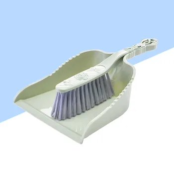 Mini Dustpan un Birste, kas ar Ergonomisku Suku Dizains, Mājas Virtuve Birojs(Zils)
