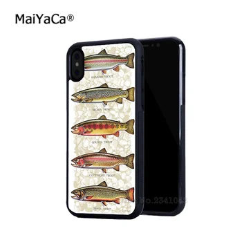 Piecas foreles paneļa krāsošana zivju mīkstas sānu mobilo telefonu gadījumos, iPhone 11 pro max 5s se 6s 7 8 plus X XR XS MAX uz lietu