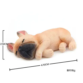Gudrs Miega stilu Pet suns, franču buldogs suns modelis DIY jauki dzīvnieku skaitļi, lai auto mājās, apdares bērniem, Bērnu rotaļlietas