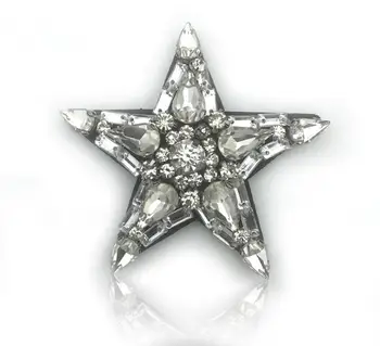 Zvaigzne Rhinestone Crystal Diamond Ielāpus Apavi, Somas, Kleitas Izmērs 6.2*6.2 cm 30pcs/daudz Akciju DIY Amatniecības Piederumi
