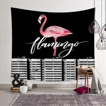 Rozā Flamingo Gobelēns Sienas Karājas mākslas Dzīvnieku Izdrukas Rozā gobelēns Auduma Sienas dekoru, segu 200x150cm Liela Guļamistaba