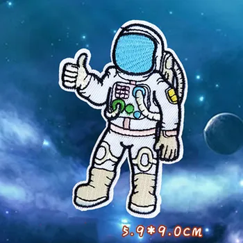Kosmosa Astronautu Ielāpus Apģērbu Izšūšana Spaceman Plāksteris Apģērbu Uzlīmes Gludināšanas Žetons par Mugursoma DIY Jaka Appliques