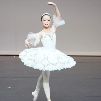 Profesionālā Baleta Kleitu Meitenēm Tutu Bērnu Gulbju Ezers Kostīms baltā Baleta Kleitu Bērniem Pankūku Tutu sieviešu Dancewear