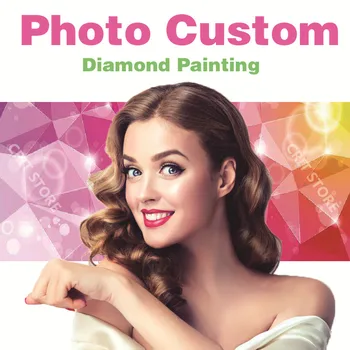 Foto Custom Dimanta Krāsošana 5D Diy Pilnu Kvadrātveida/Apaļā Dimanta Izšuvumi Priekšstatu par Rhinestone Dimanta Mozaīkas Cross Stitch Dāvanu