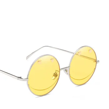 2018 Sieviešu Caurspīdīga Dāma Brilles Gudrs Smaidošas Sejas, apaļas Saulesbrilles Zīmola Dizainere Sirds Briļļu oculos sunglases rose gold