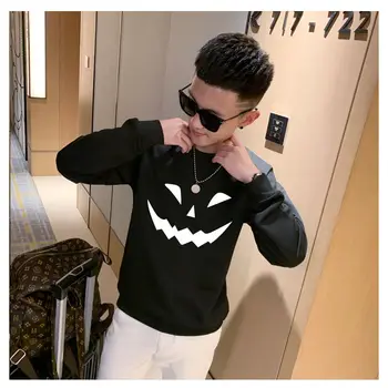 Harajuku Halloween Pelēkā Vārna Streetwear Plānas Hip Hop Sporta Krekls Vīriešiem, Modes Topi Gadījuma Smieklīgi Rudens Harajuku Velns Hoodies Vīrietis