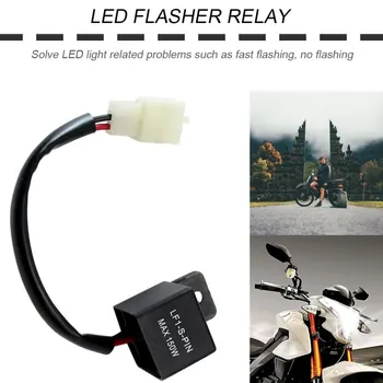 12V 2-Pin Motocikla Elektronisko LED Flasher Relejs 150W LED Pagrieziena Signāla Spuldzes LED Indikators Gaismas Flasher Blinker Relejs