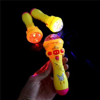 Mini Gudrs Cūku LED indikators, kas Mirgo Krāsains Rotaļlieta Bērniem, Flash Stick Mikrofons Zvaigžņotām Lukturīti Rotaļlietas