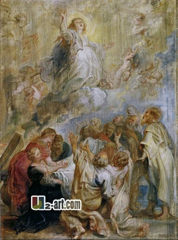 Audekls Izdrukas ( Rubens Jaunavas ) vairumtirdzniecības sienas, mākslas eļļas glezna drukāta uz audekla koridora Reliģija-187