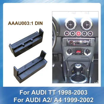 1Din Auto Radio Fascijas Auto DVD Stereo Radio Fascijas Paneļa Adapteru Komplektu AUDI TT 1998-2003 A2 A4 1999-2002 Auto DVD Atskaņotājs rāmis