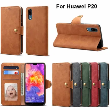 Vintage Seifs Gadījumā Huawei P20 Segtu Ar Karšu Slots Naudu Kabatā HuaweiP20 tālrunis apvalka Mīksts TPU aizsargs
