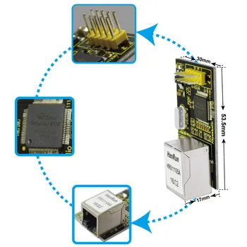 Bezmaksas piegāde! Keyestudio MINI W5100 Ethernet Tīkla Vairogs Modulis Arduino UNOR3
