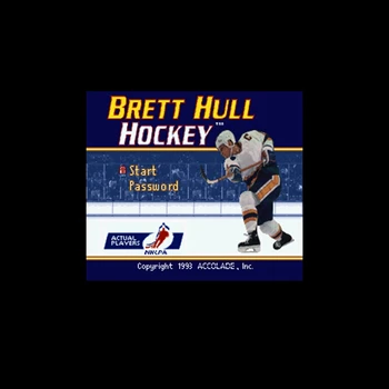 Brett Hull Hokeja 16 bitu Liels Pelēks Spēles Karti NTSC Spēles Spēlētājs Piliens Kuģniecība