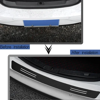 1GB Automašīnas Bagāžnieka Aizsardzība Aizmugures Bufera Apdare Decal Uzlīmes Par Hyundai Getz Tucson Solaris I30 Creta Ix35 I40 Piederumi