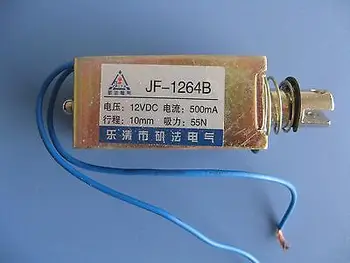 JF-1264B DC 12V 2.5 Push Pull Tipa Open Frame Solenoīda Elektromagnēts 10mm 55N
