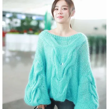 Hirigin jaunu sieviešu casula konfektes krāsu korejiešu stilā, džemperi sieviešu modes o-veida kakla brīvs džemperis adīt džemperis dāmas cietie