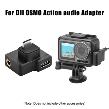 3.5 mm/Type-C Adapteri Audio Ārējais Mikrofons Mount Uzlabotu Skaņas Kvalitāti, lai DJI OSMO Rīcības VDX99