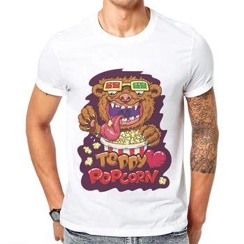 Vēlāk Tautas Smieklīgi Teddy Popkorns Dizaina Vīriešu T Krekls Ar Īsām Piedurknēm Kokvilnas Lācis Iespiesti Foršs Cilvēks Tee Krekli Zīmolu Modes Topi