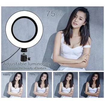 ZK30 16cm/26cm Foto Video Kameru Lampas LED Mobilo Tālruni, live broadcast Aizpildīt Gredzenu Gaismas Skaistumu Selfie Fotogrāfija Gaismas
