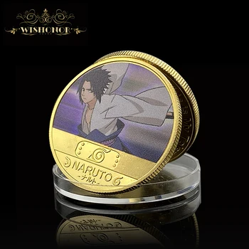 Bezmaksas Piegāde Japānā, Anime Sasuke Monētas Ar 24K Zelta Pārklājumu Suvenīru Monētas Par Dāvanu
