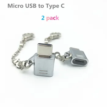 2 iepakojumi Micro USB Female USB 3.1 C Tipa Vīriešu Converter USB-C OTG Adapteri Nexus 6P