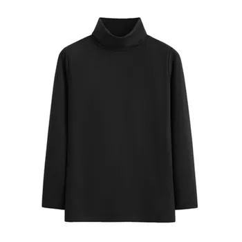 Jaunu 2019 ziemas T Krekls Sievietēm ar garām Piedurknēm rudens Topi un t-veida Modes pamata krekls T-krekls gadījuma konfektes krāsu underware melns