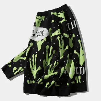 2020 Džemperis Vīriešiem, Džemperi, Adītas Harajuku Svešzemju Hip Hop Streetwear Vīriešu Trikotāžas Apģērbs Džemperi Lielajam Džemperi
