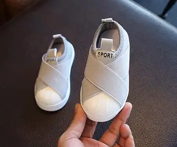 Jauno modes atdzist paslīdēt uz Audekla bērnu apavi augstas kvalitātes bērnu ikdienas apavi elpojošs gaismas paslīdēt uz bērnu čības