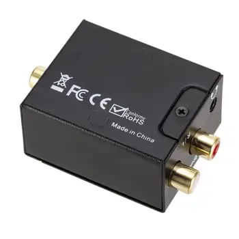 Jaunu 3.5 mm Optiskā Koaksiālie Toslink Digital uz Analog RCA R/L Audio Converter Adapteri