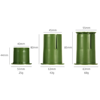 40MM Zvejas Ēsmas Mīkstu Bumbu Shaper Groundbait Risināt Pakārtotā Plastmasas Caurule Lure Pieņemšanas Instruments, kas