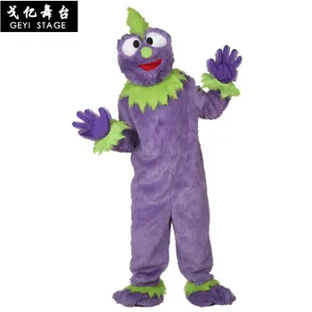 COS Halloween kostīmu skatuves sniegumu kostīmu pieaugušo violeta plīša monster kostīmu gudrs purpura plīša apģērbi