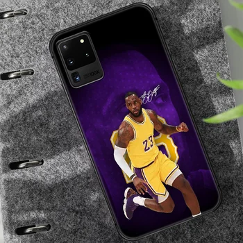 Džeimss basketbola zvaigžņu 23 Telefonu Gadījumā Segtu Korpuss Samsung Galaxy S 7 8 9 10 e 20 FE malas uitra plus Piezīme 9 10 20 black Būtiska