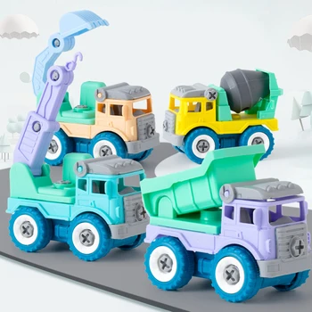 Riekstu Demontāžu Rotaļlietas Zēniem Iekraušanas, Izkraušanas Projektēšana Mašīna Ar 12 Ceļa Zīmes Bērnu Skrūvi Radošās Izglītības Rotaļlietas