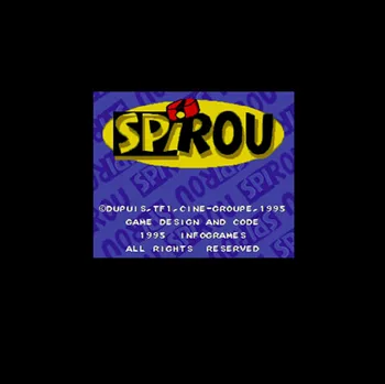 Spirou 16 bitu Liels Pelēks Spēles Karti NTSC Spēles Spēlētājs Piliens Kuģniecība