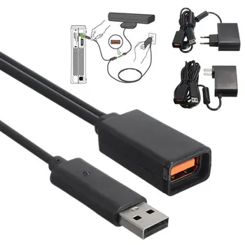 USB MAIŅSTRĀVAS Adaptera Strāvas Padeve Xbox 360 XBOX360 Kinect Sensora Kabelis, AC 100V-240V Barošanas Adapteris