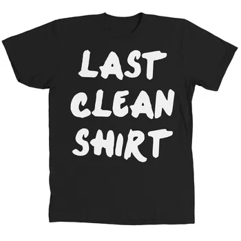 Vīriešu Tīras Kokvilnas ar Īsām Piedurknēm Tees Pēdējā Tīru Kreklu Smieklīgi Grafikas Melns T-krekls, izmērs S-3XL