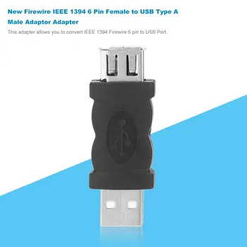 6 Pin Sieviešu Firewire IEEE 1394 USB Vīriešu Adapteri Pārveidotājs vairumtirdzniecība